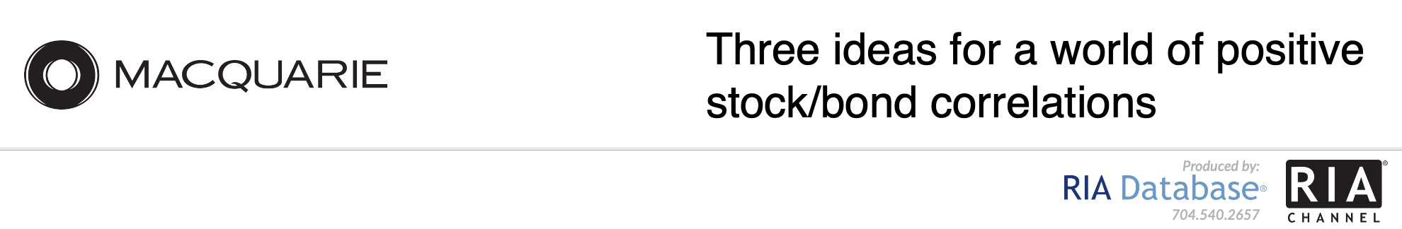 Three ideas for a world of positive stock/bond correlations