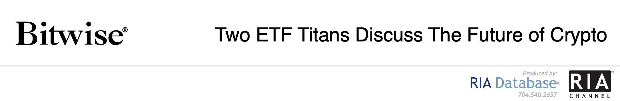 Two ETF Titans Discuss The Future of Crypto