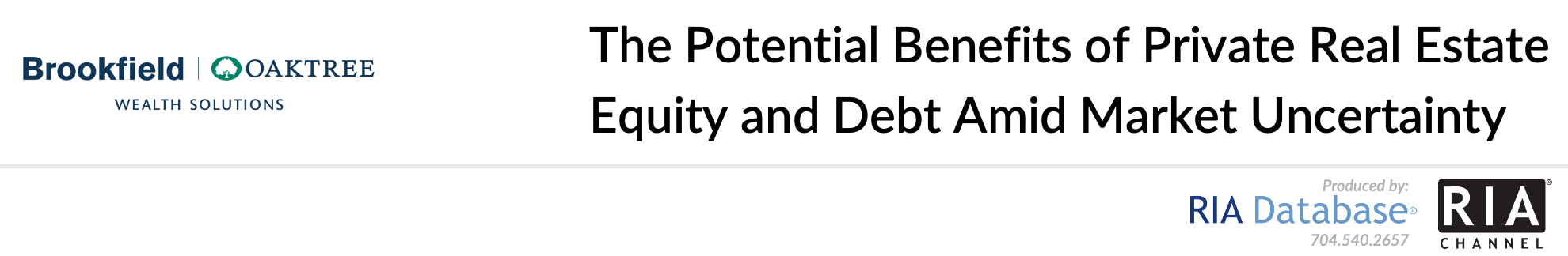 The Potential Benefits of Private Real Estate Equity and Debt Amid Market Uncertainty