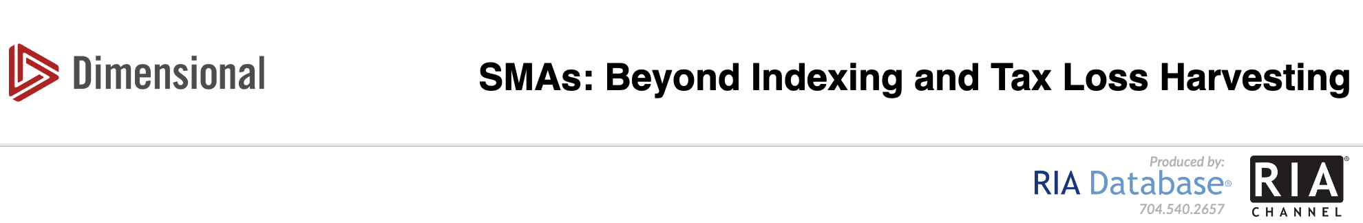 SMAs: Beyond Indexing and Tax Loss Harvesting