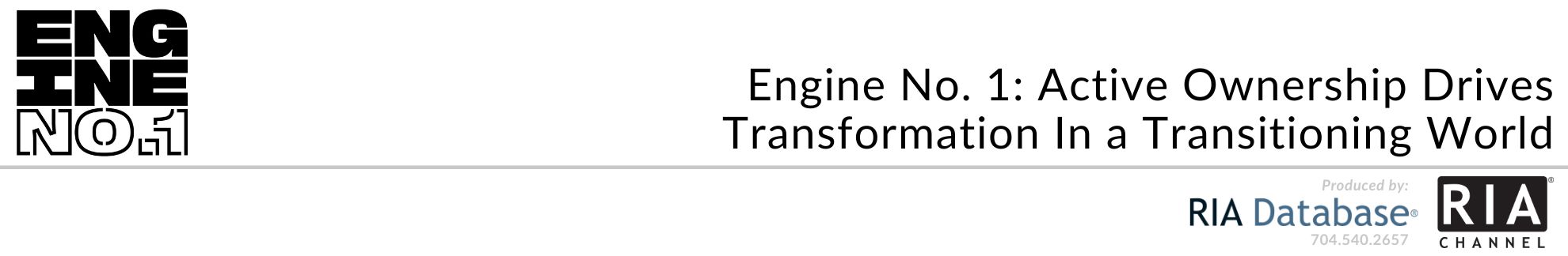Engine No. 1: Active Ownership Drives Transformation In a Transitioning World