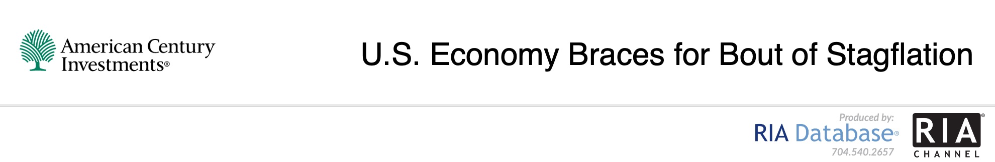 U.S. Economy Braces for Bout of Stagflation