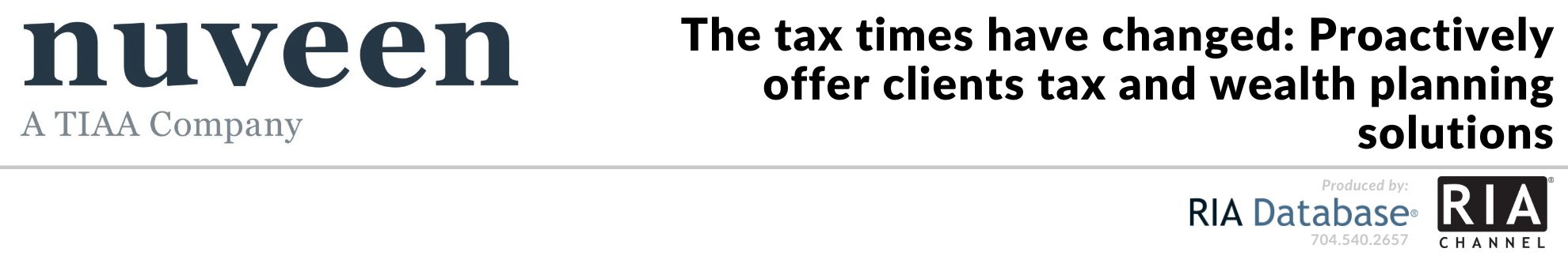 The tax times have changed: Proactively offer clients tax and wealth planning solutions