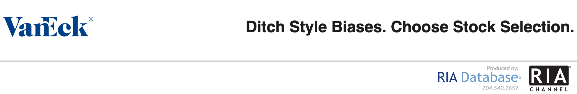 Ditch Style Biases. Choose Stock Selection.