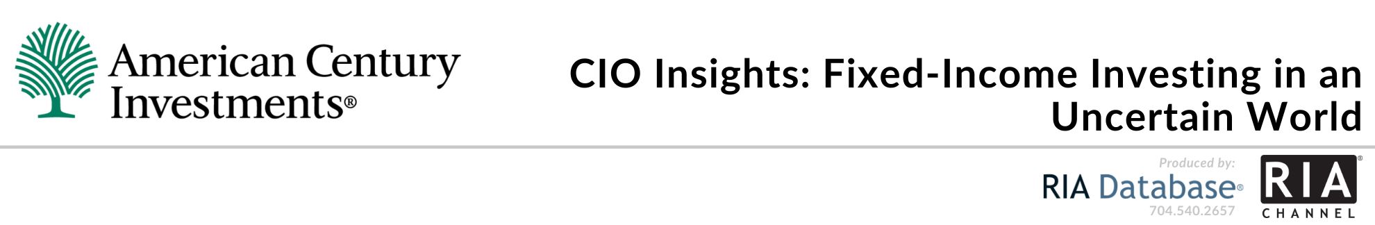 CIO Insights: Fixed-Income Investing in an Uncertain World