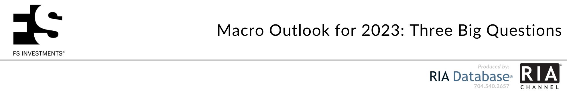 Macro Outlook for 2023: Three Big Questions