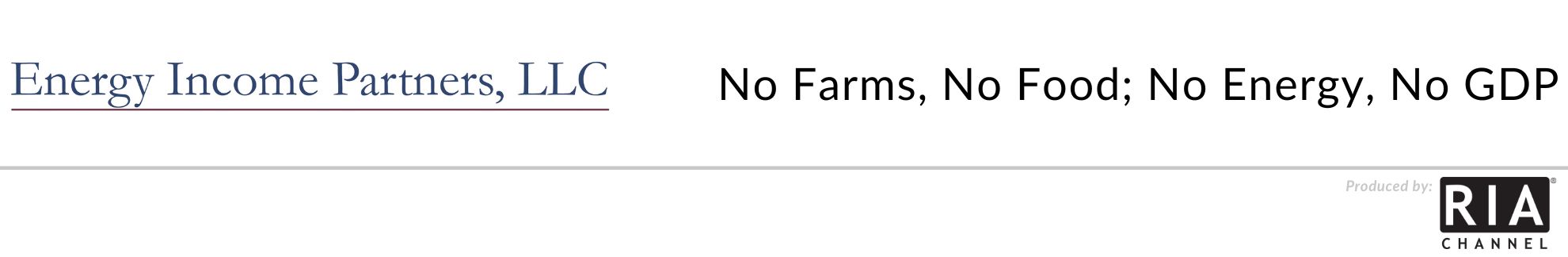 No Farms, No Food; No Energy, No GDP