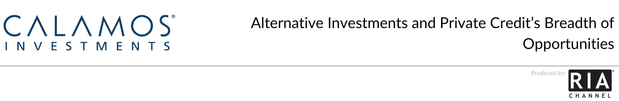 Alternative Investments and Private Credit’s Breadth of Opportunities