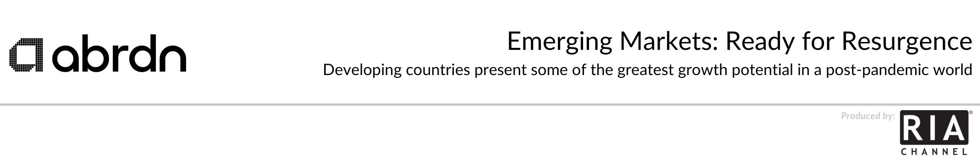 Emerging Markets: Ready for Resurgence