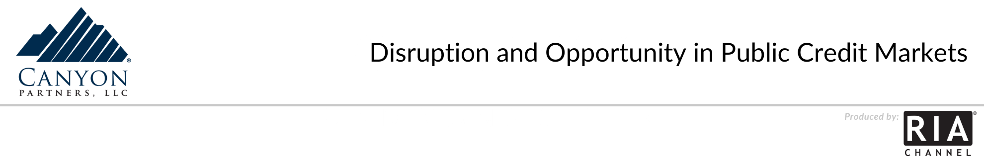 Disruption and Opportunity in Public Credit