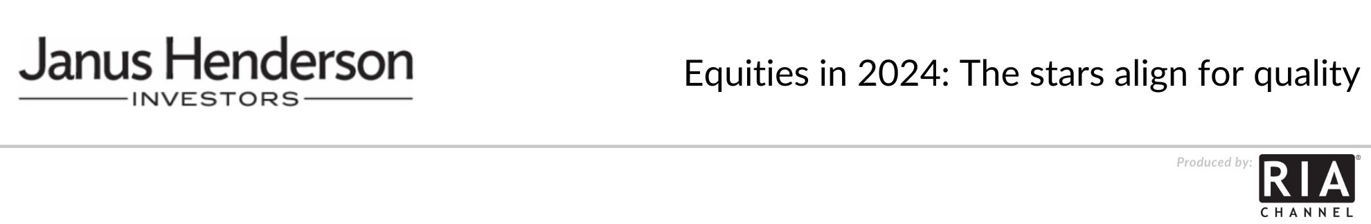 Equities in 2024: The stars align for quality