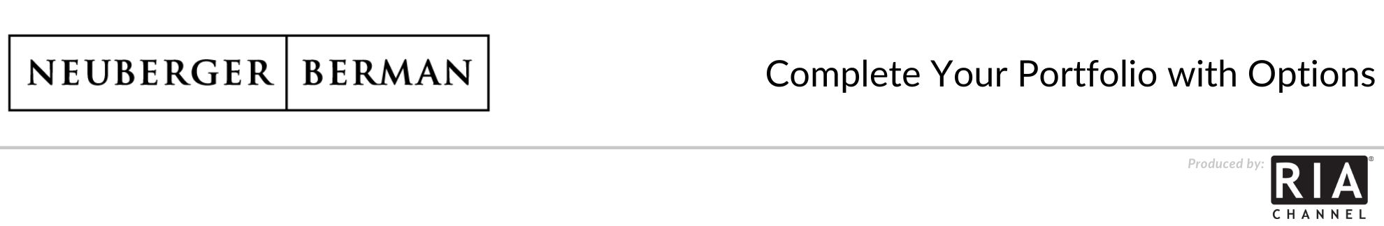 Complete Your Portfolio with Options