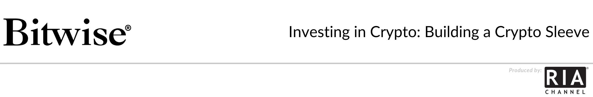 Investing in Crypto: Building a Crypto Sleeve