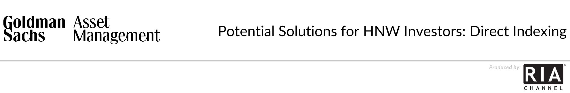 Potential Solutions for HNW Investors: Direct Indexing