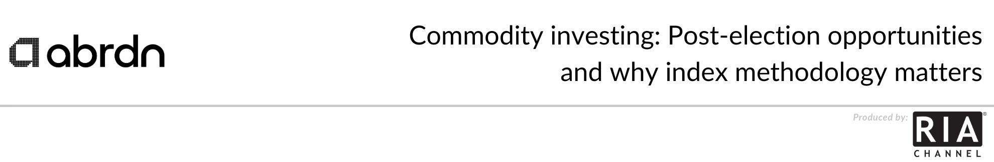 Commodity investing: Post-election opportunities and why index methodology matters