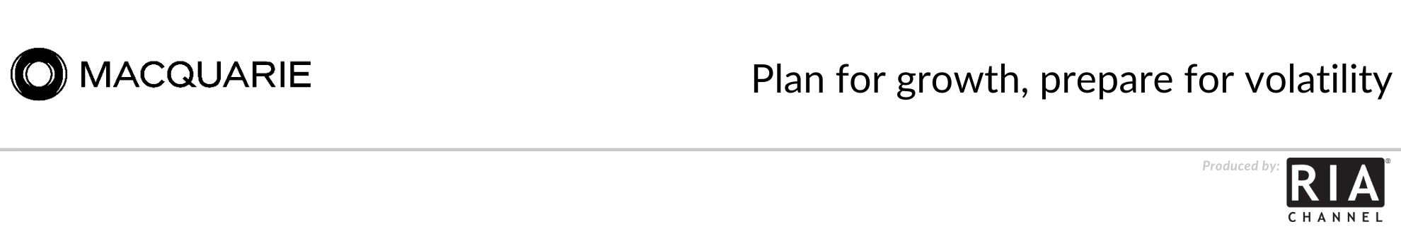 Plan for growth, prepare for volatility